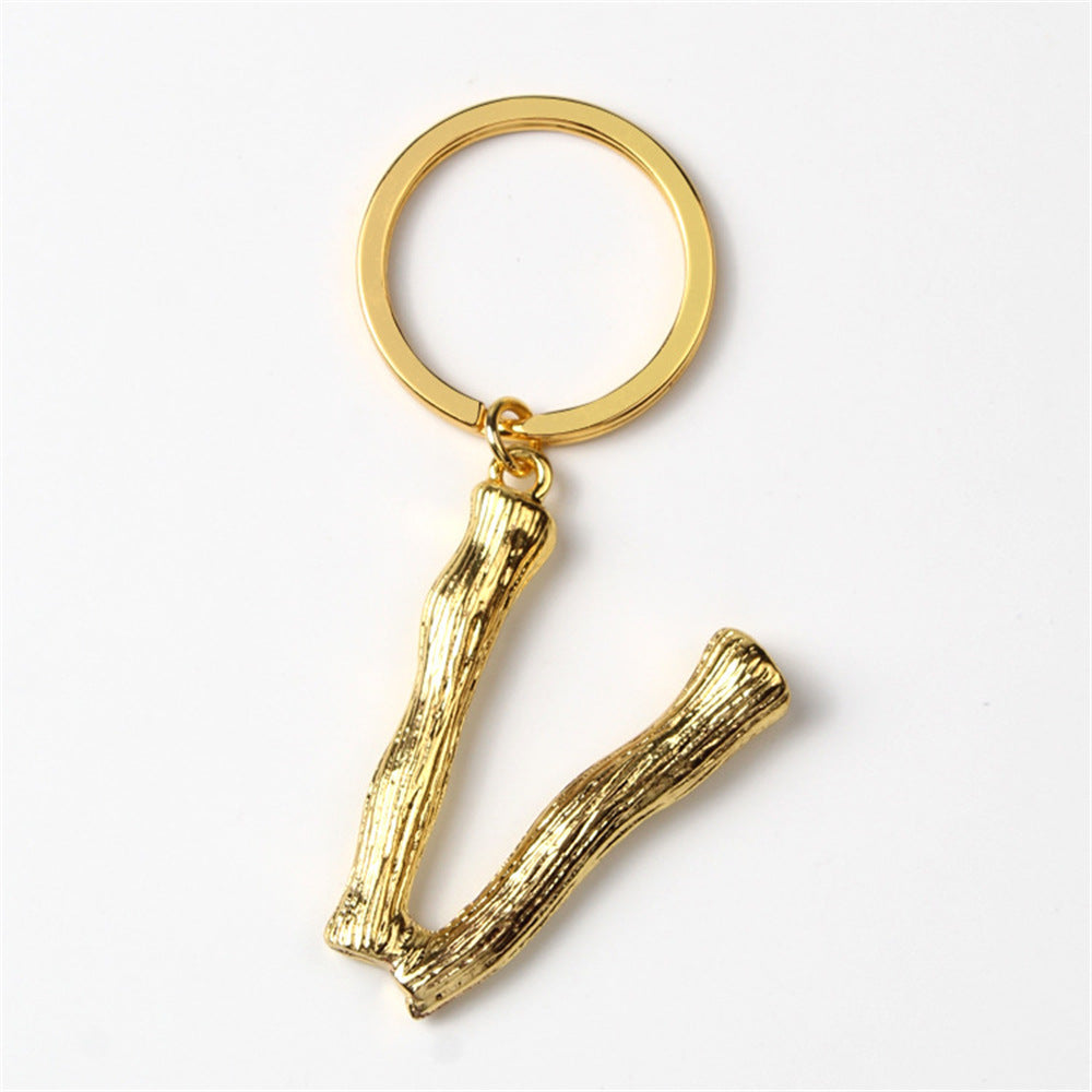 Wholesale Creative 26 English Letters Zinc Alloy Keychain